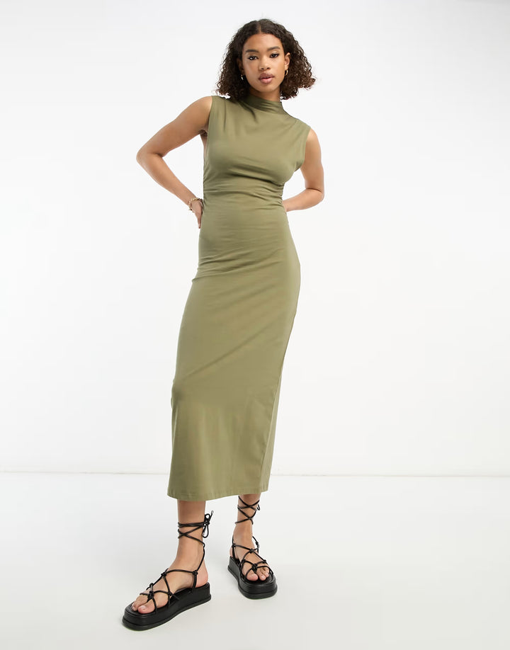 ASOS midi ruha, zöld