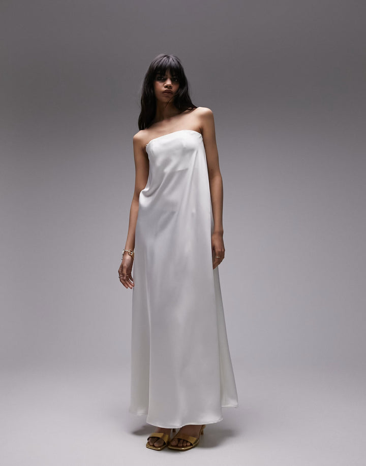 Rochie maxi ASOS, crem
