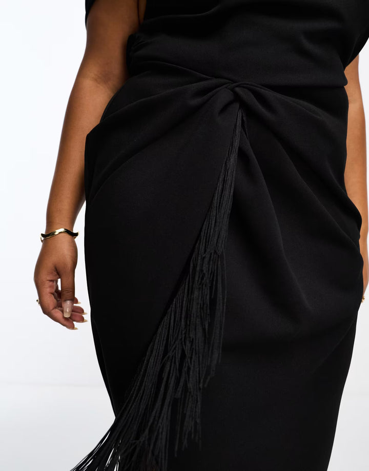 Rochie midi ASOS, negru