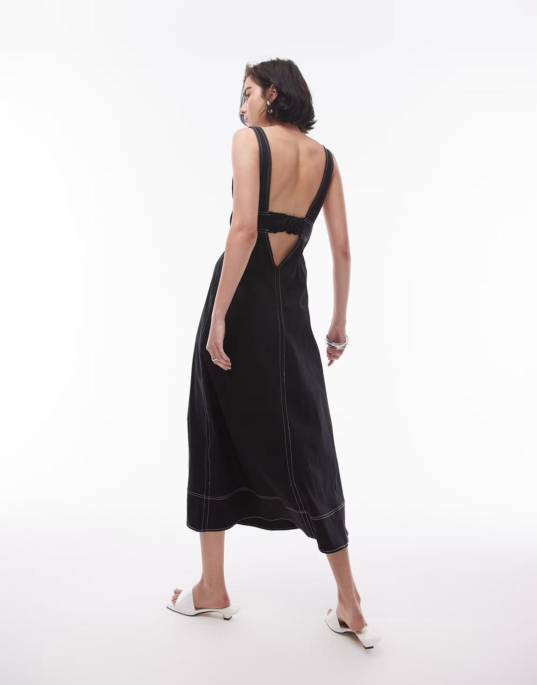 Rochie midi TOPSHOP, negru