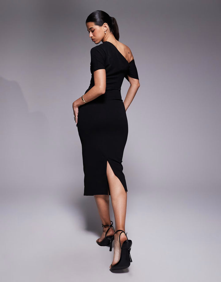 Rochie midi ASOS, negru