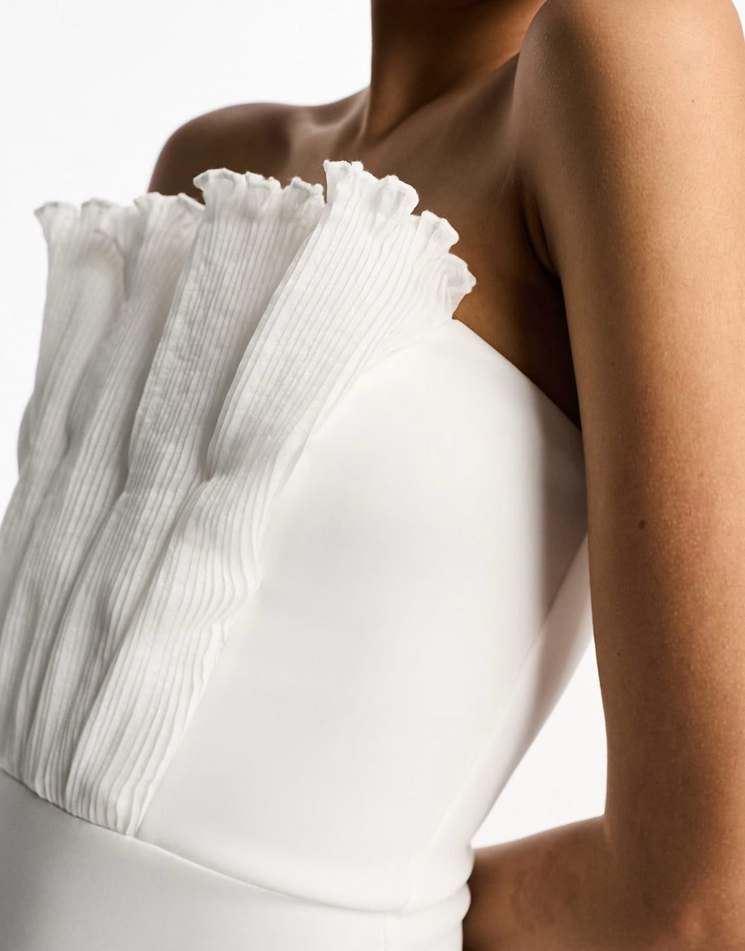 Rochie midi ASOS, alb