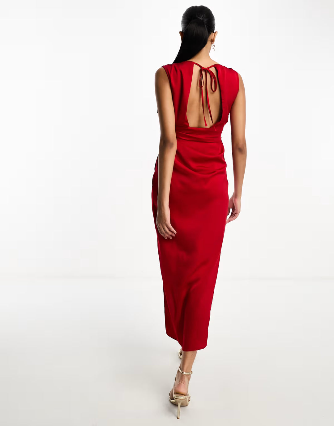 Rochie midi ASOS, roșu