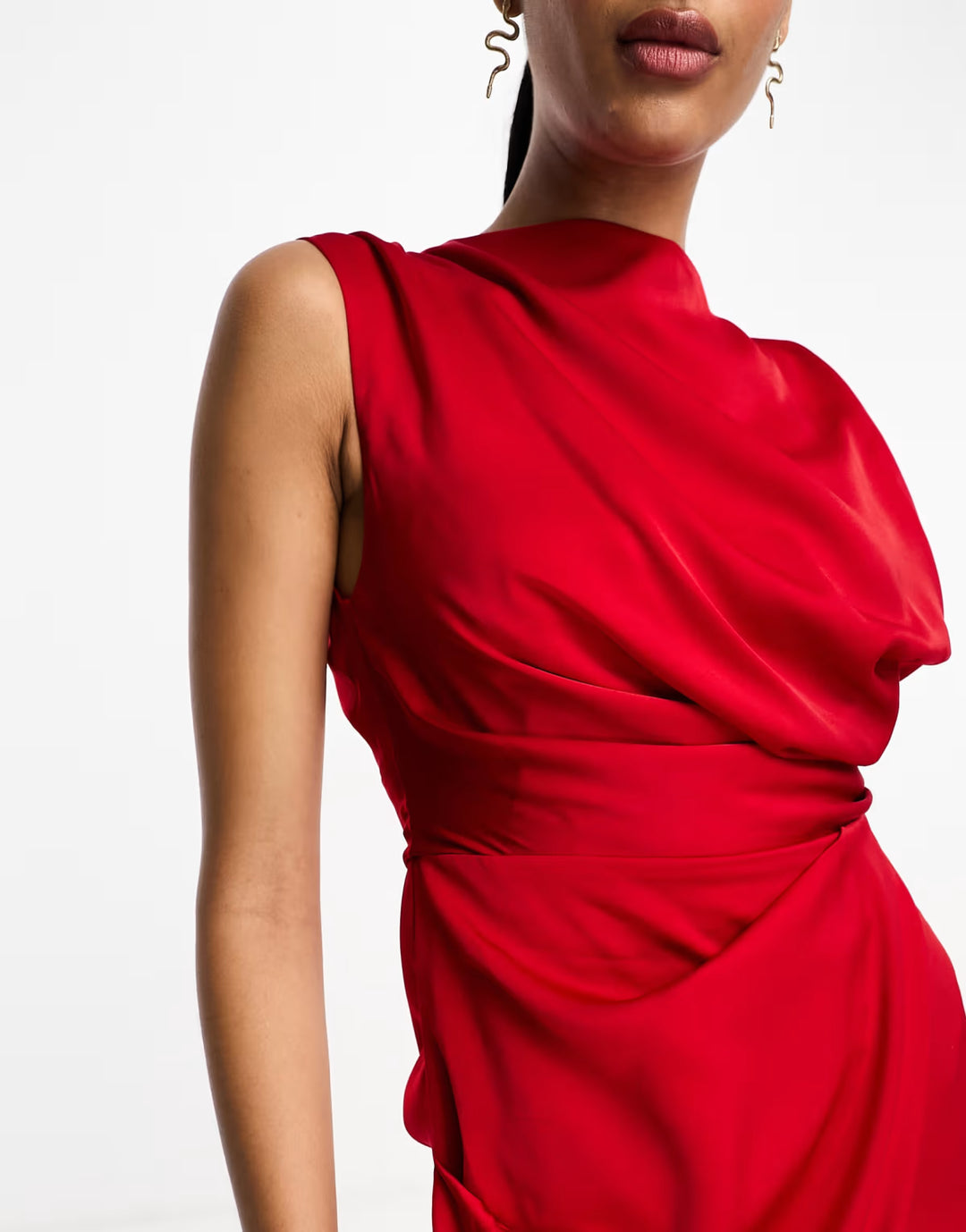 Rochie midi ASOS, roșu