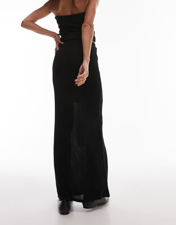 Fustă maxi TOPSHOP, negru
