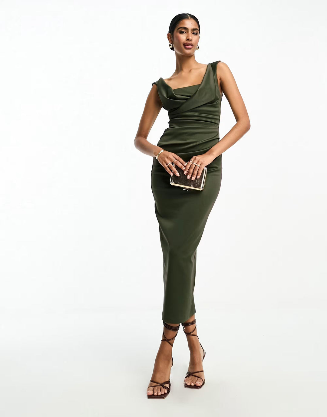 Rochie maxi ASOS, kaki