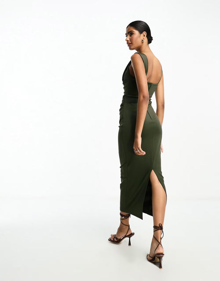 Rochie maxi, ASOS, kaki