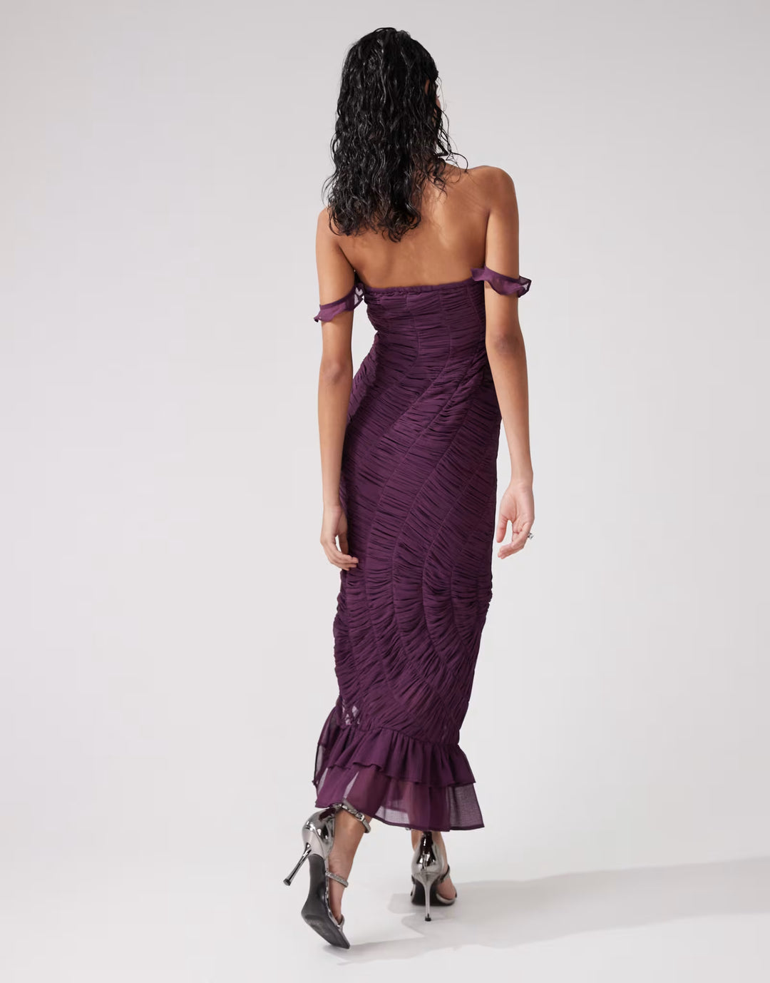 Rochie midi ASOS, mov