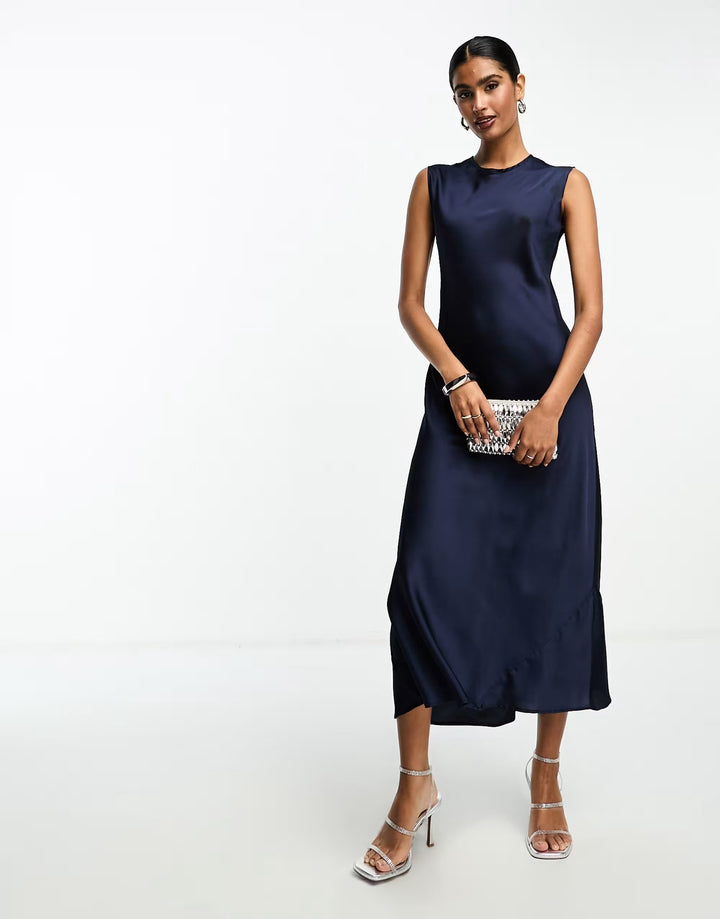 Rochie midi ASOS, albastru