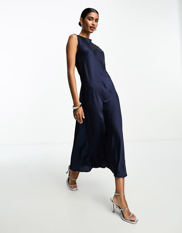 Rochie midi ASOS, albastru