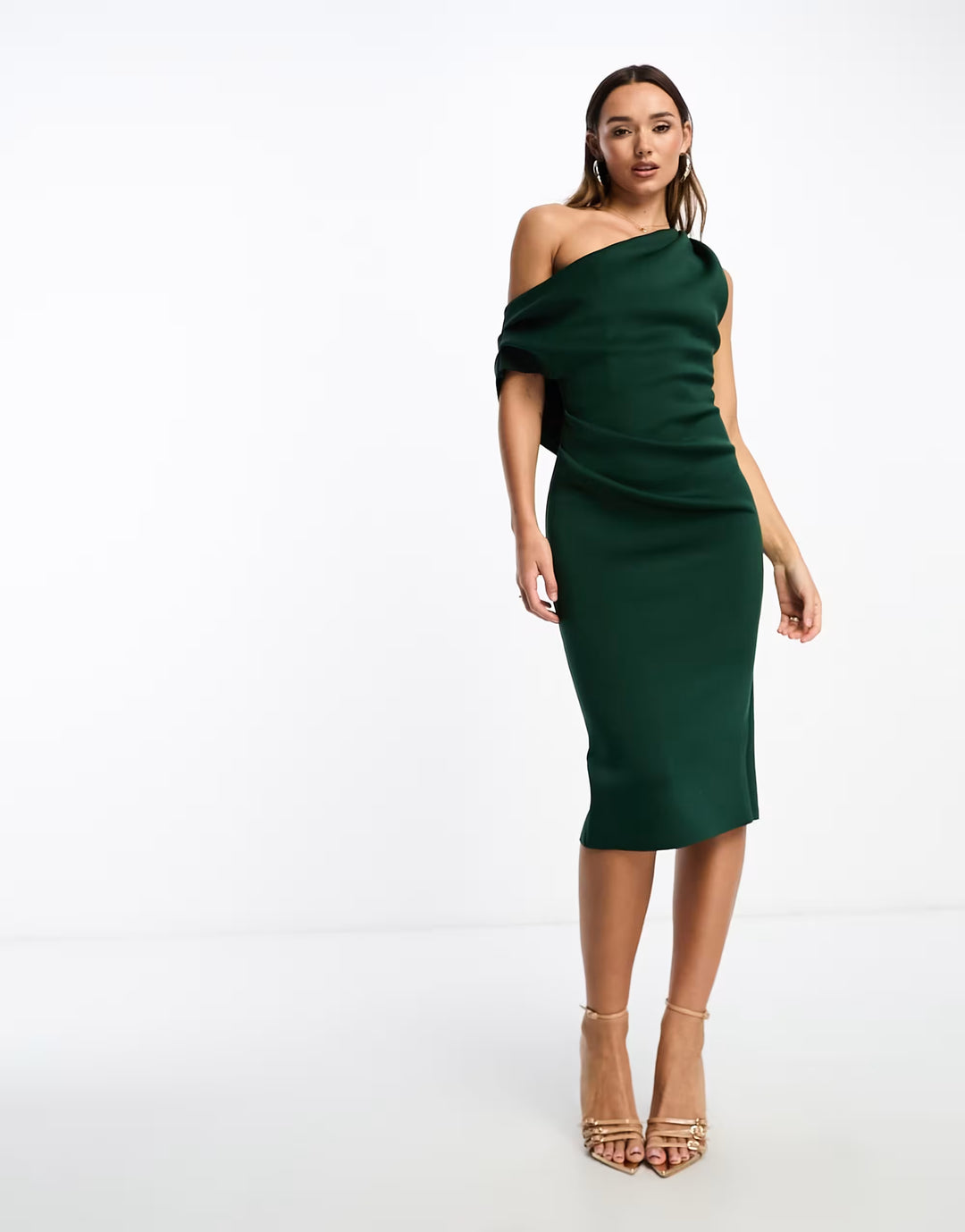 Rochie midi ASOS, verde