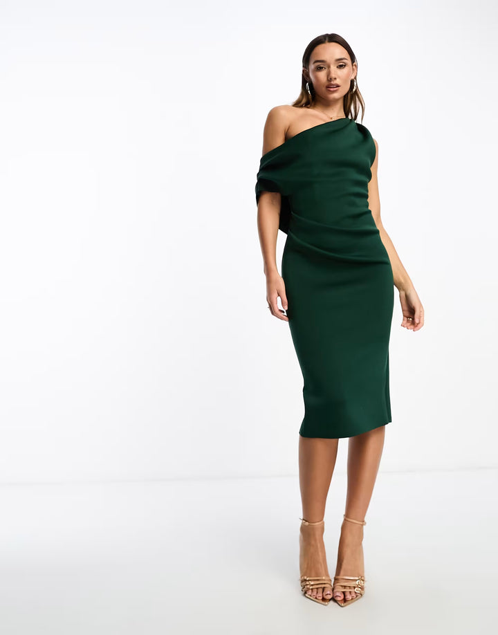 Rochie midi ASOS, verde