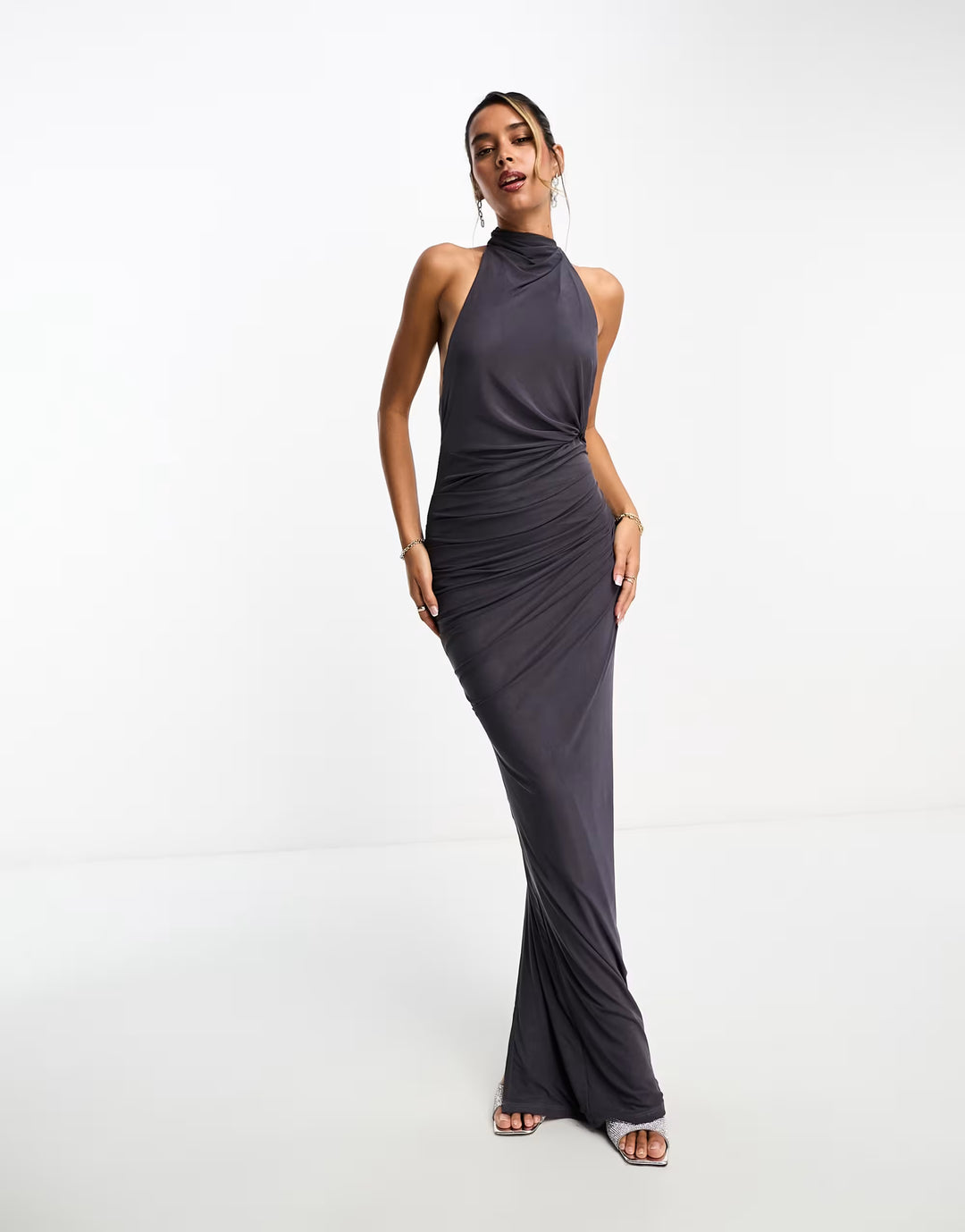 Rochie maxi ASOS, gri