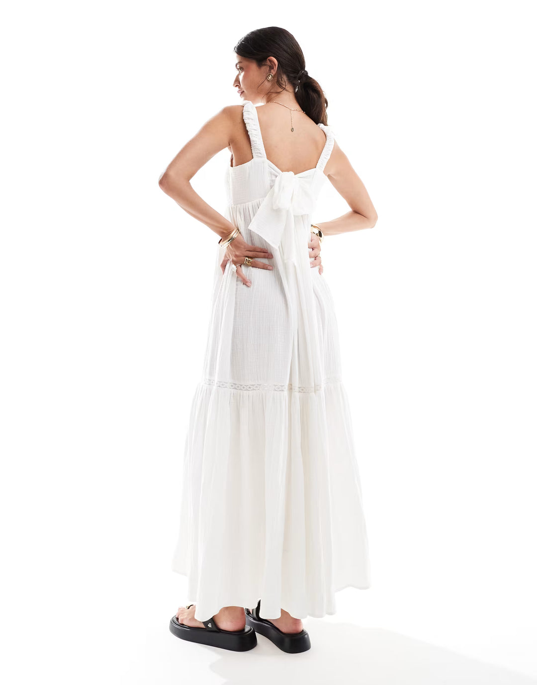Rochie maxi SHEIN, alb