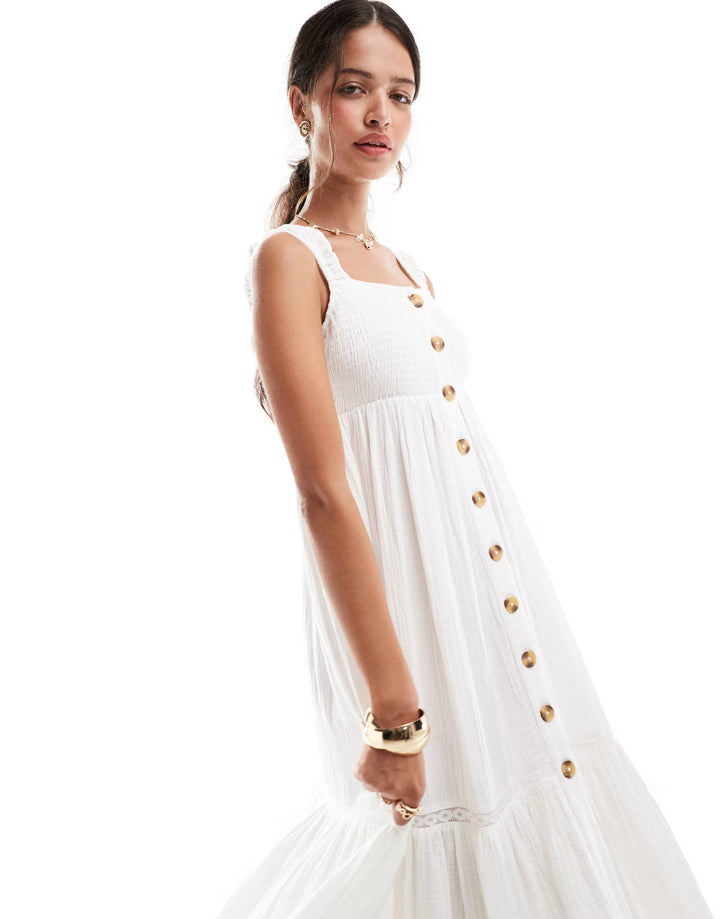 Rochie maxi SHEIN, alb