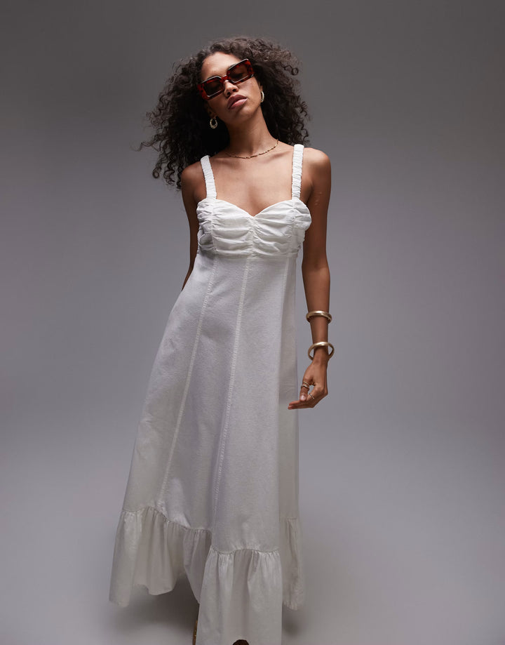 Rochie maxi TOPSHOP, alb