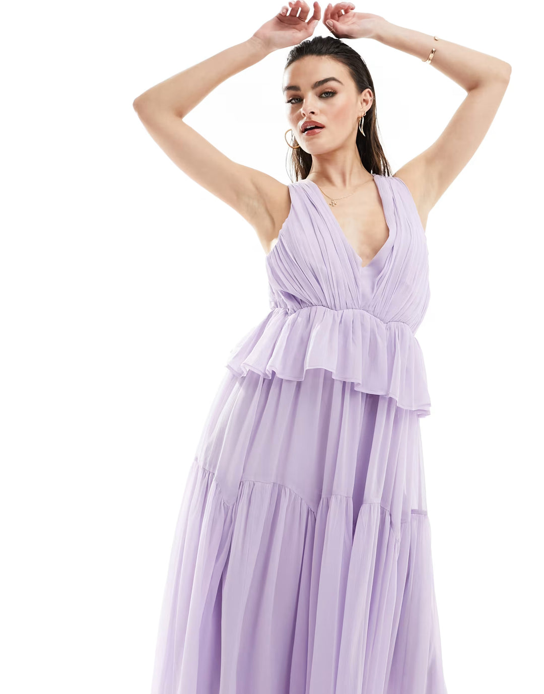 Rochie midi ASOS, mov