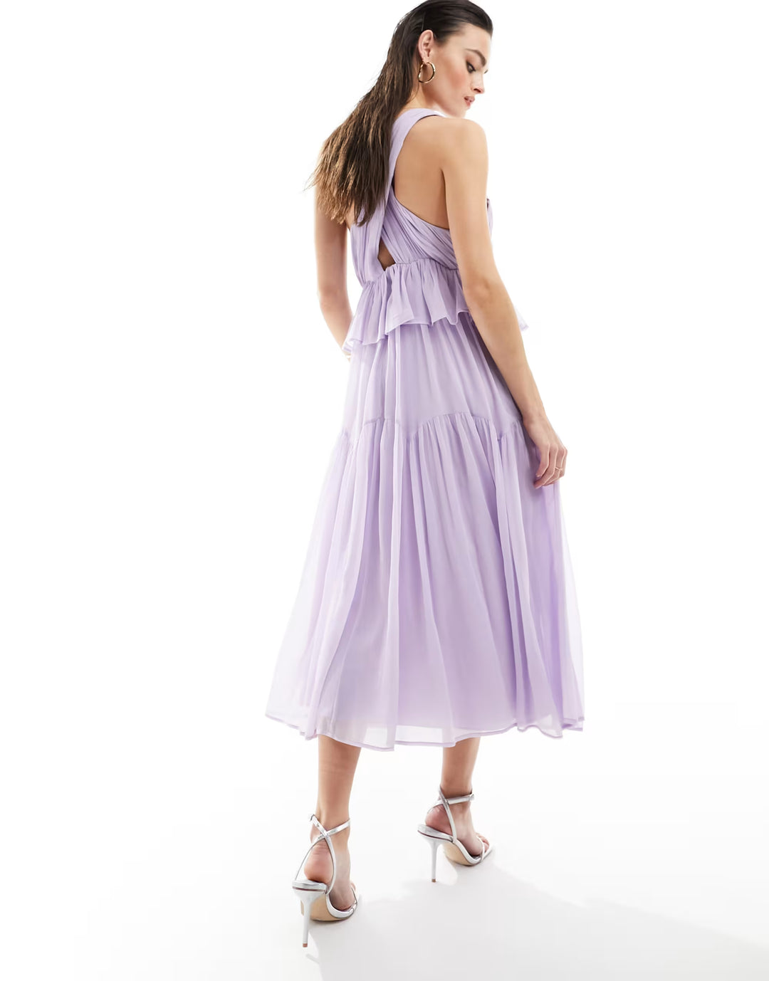 Rochie midi ASOS, mov