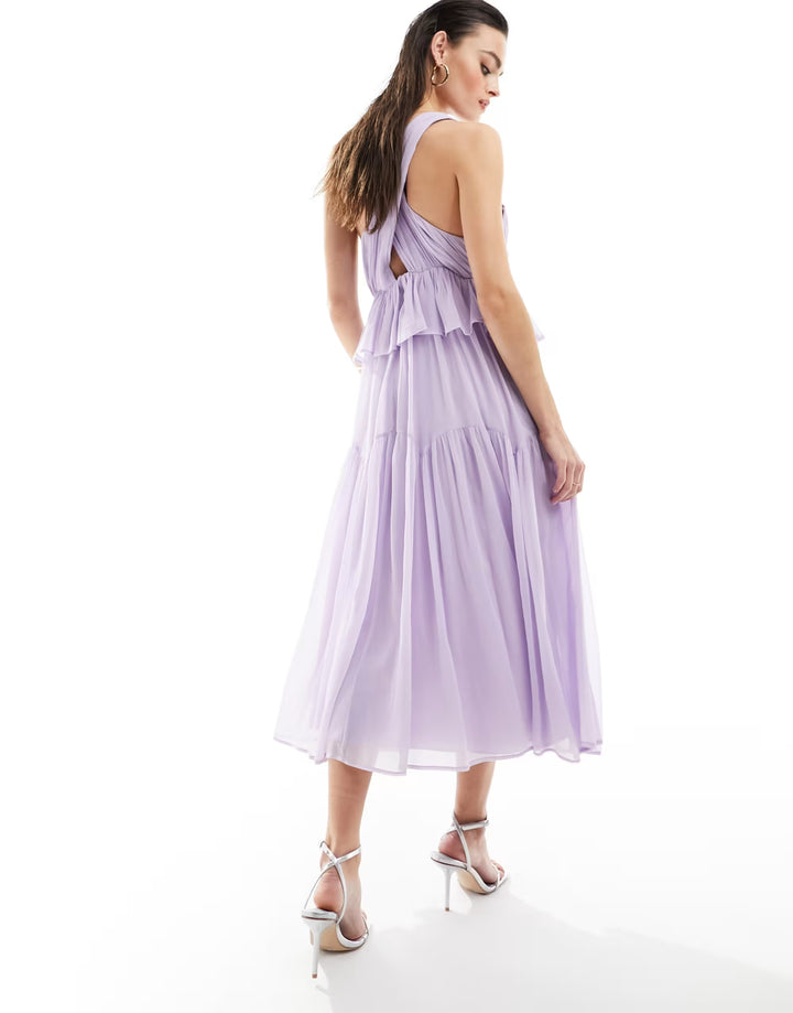 Rochie midi ASOS, mov
