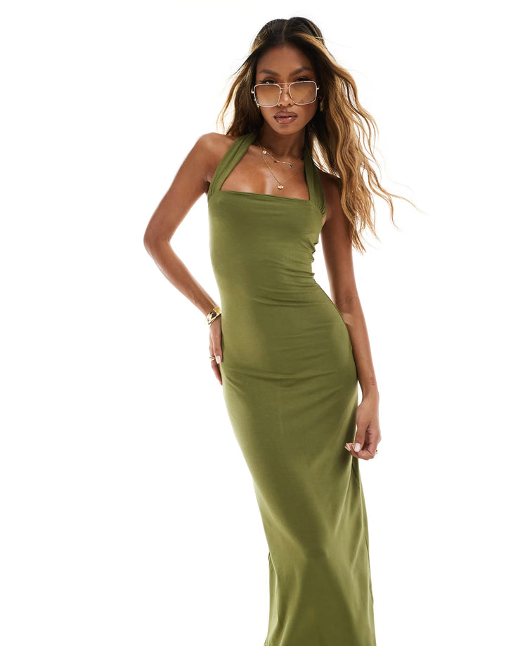 Rochie maxi ASOS, verde