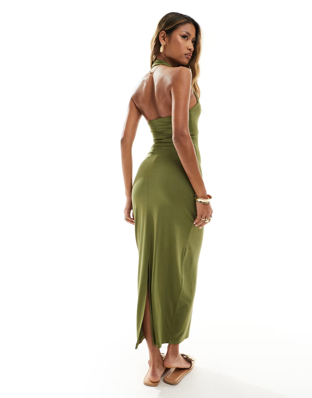 Rochie maxi ASOS, verde