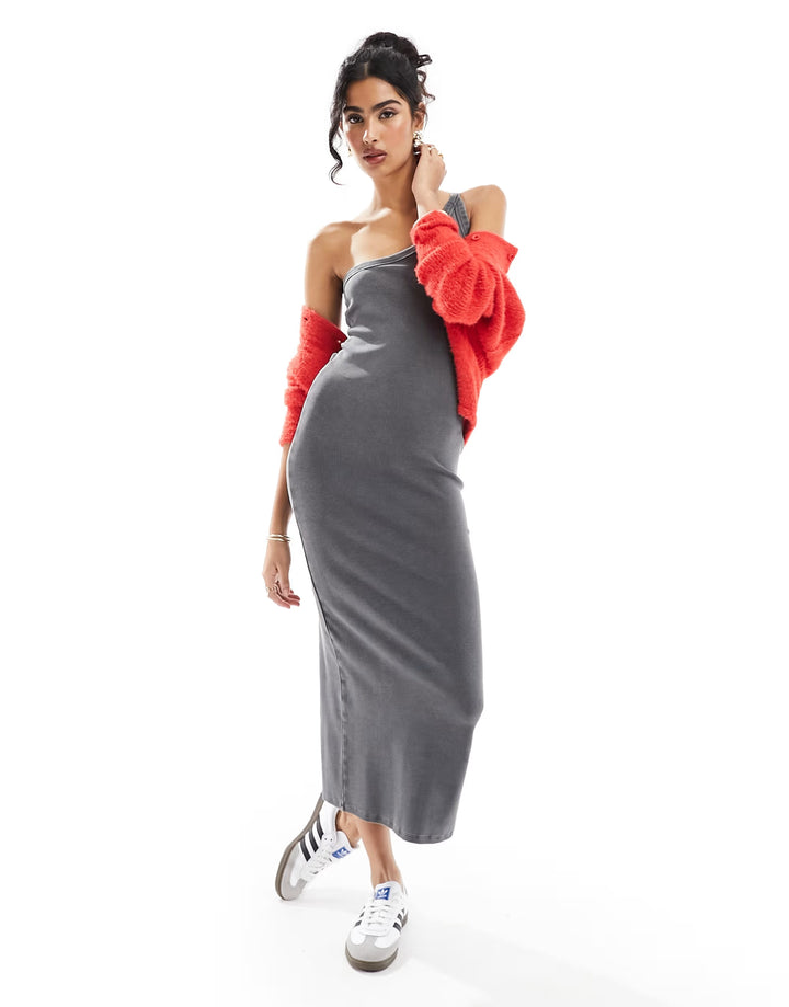 Rochie midi ASOS, gri