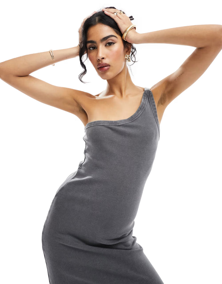 Rochie midi ASOS, gri