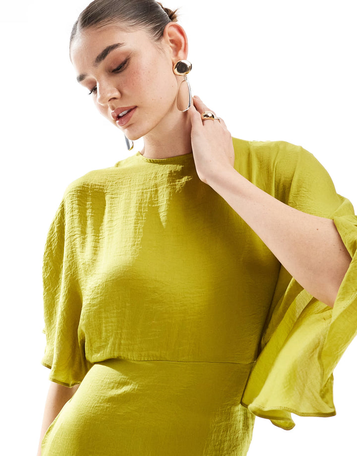 Rochie midi ASOS, verde