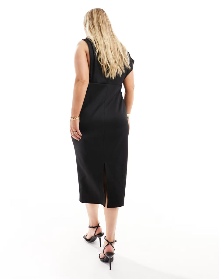 Rochie midi ASOS, negru