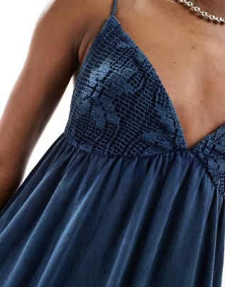 Rochie midi ASOS, albastru