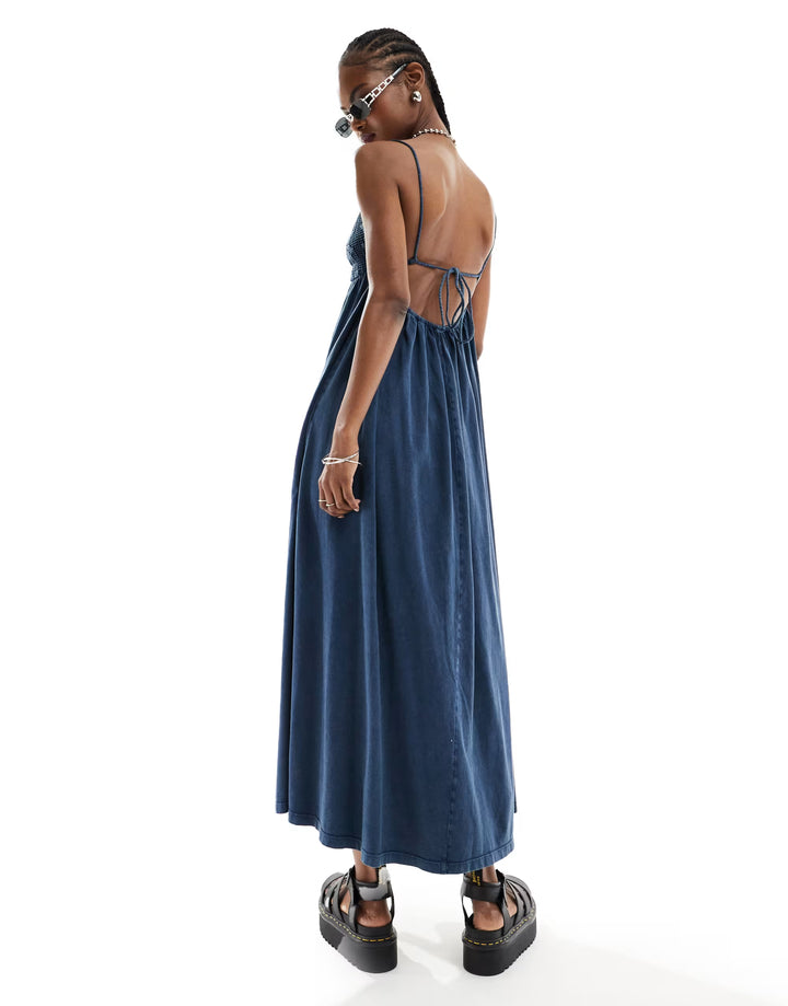 Rochie midi ASOS, albastru