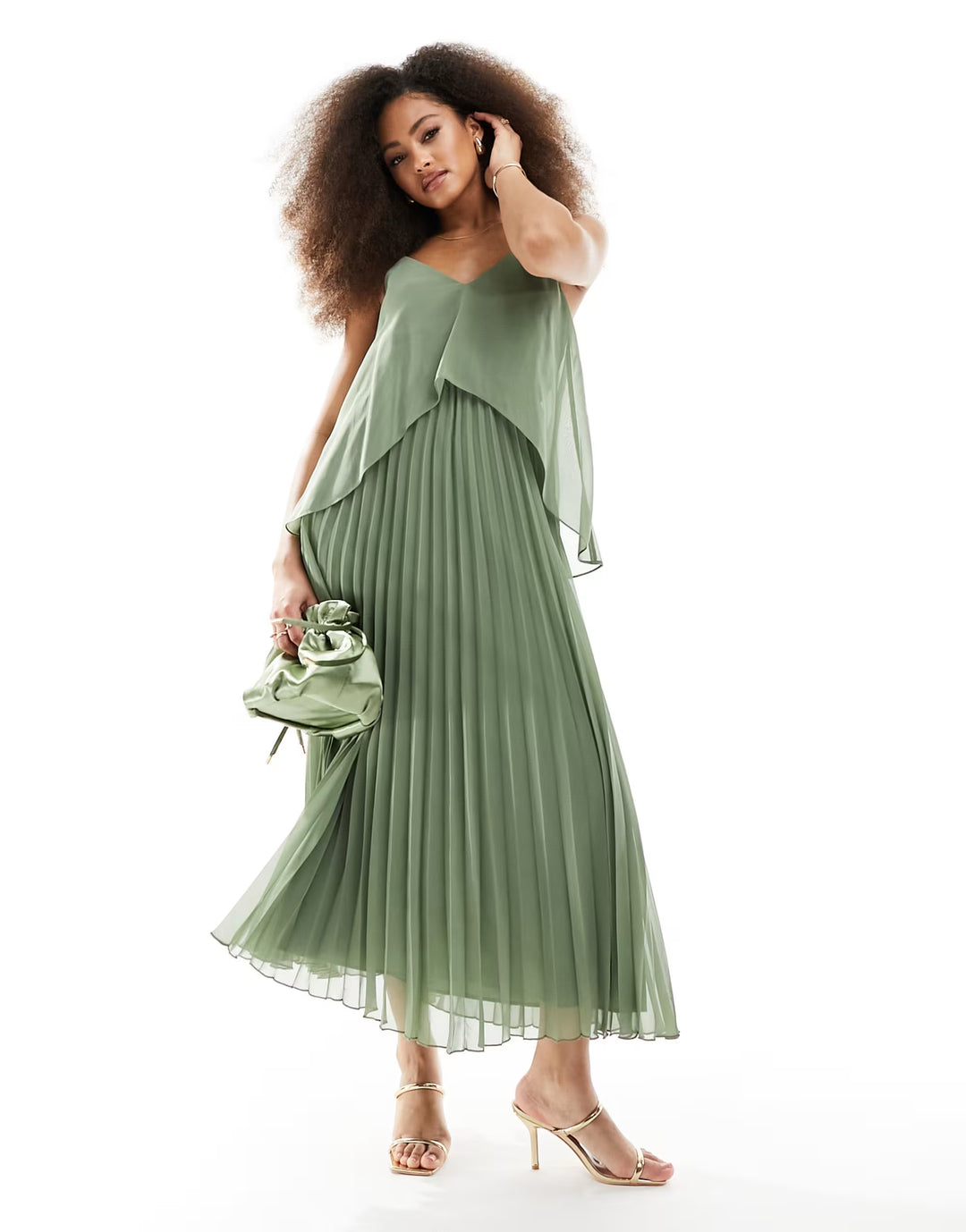 Rochie midi ASOS, verde