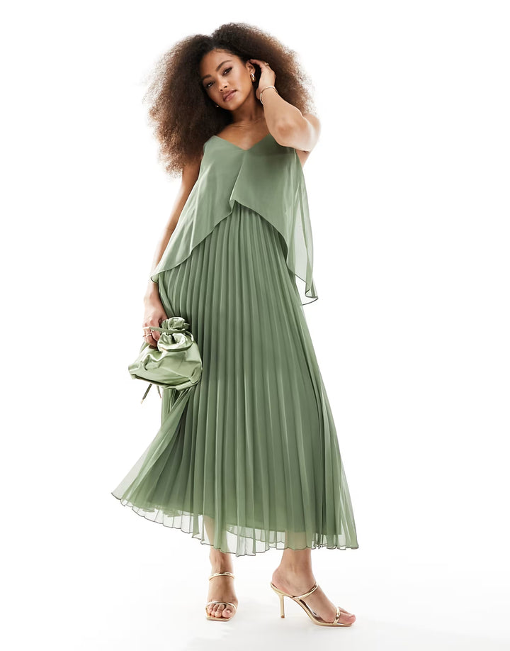 Rochie midi ASOS, verde