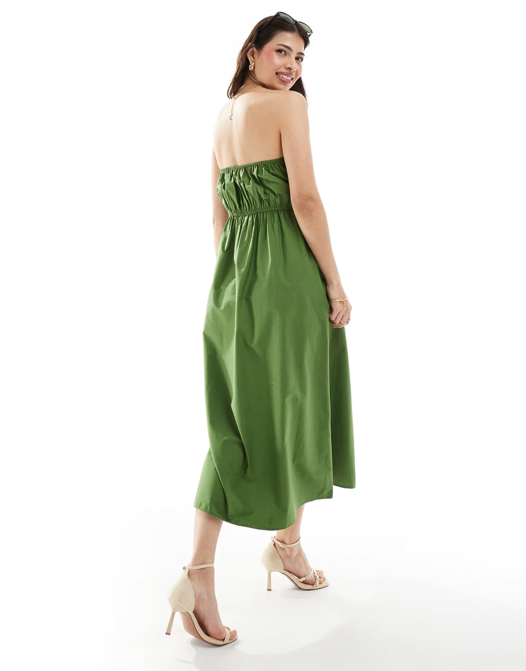 Rochie midi ASOS, verde