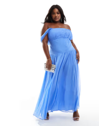 Rochie maxi ASOS, albastru