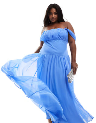 Rochie maxi ASOS, albastru