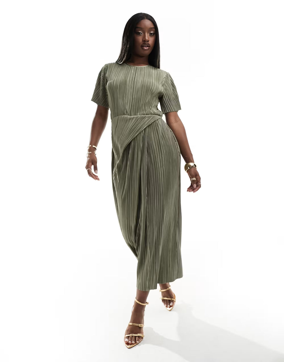 Rochie midi ASOS, verde