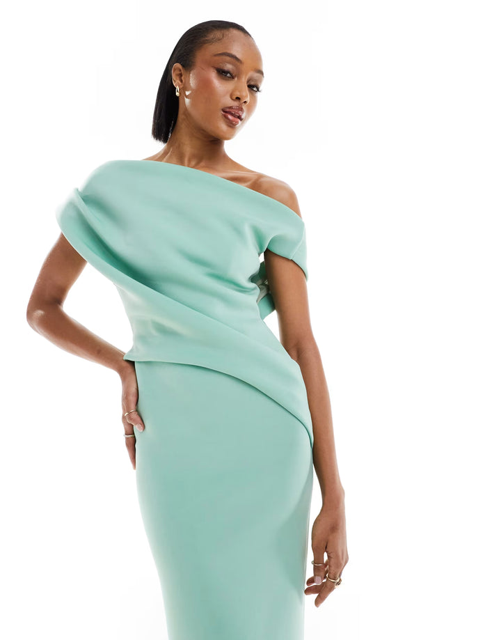 Rochie midi ASOS, verde