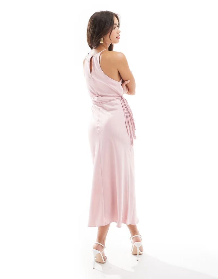 ASOS midi ruha, rózsaszín
