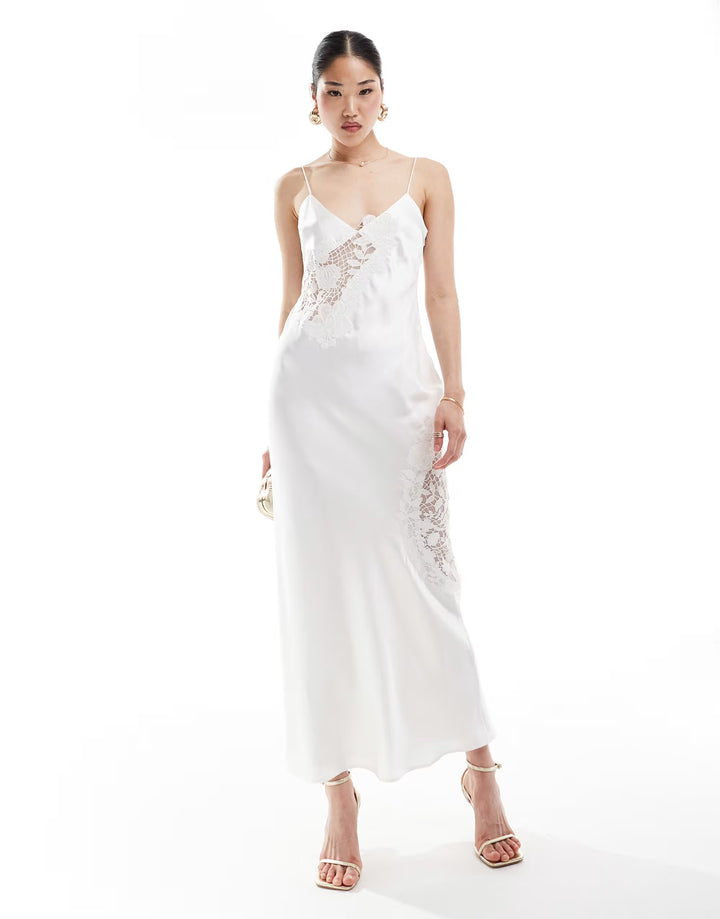Rochie maxi ASOS, alb