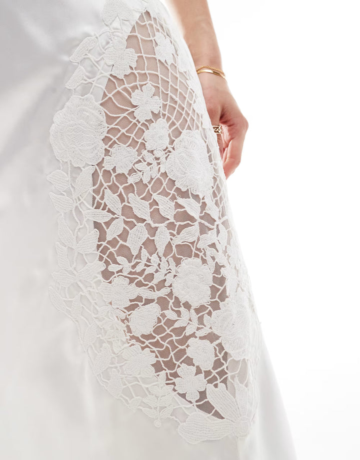Rochie maxi ASOS, alb