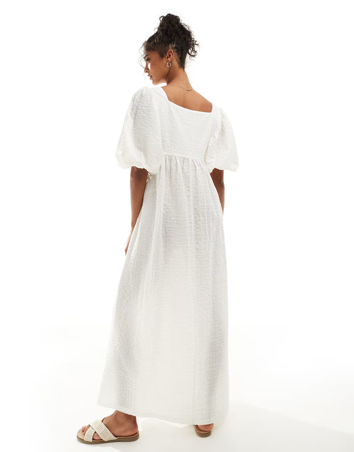 Rochie maxi ASOS, alb