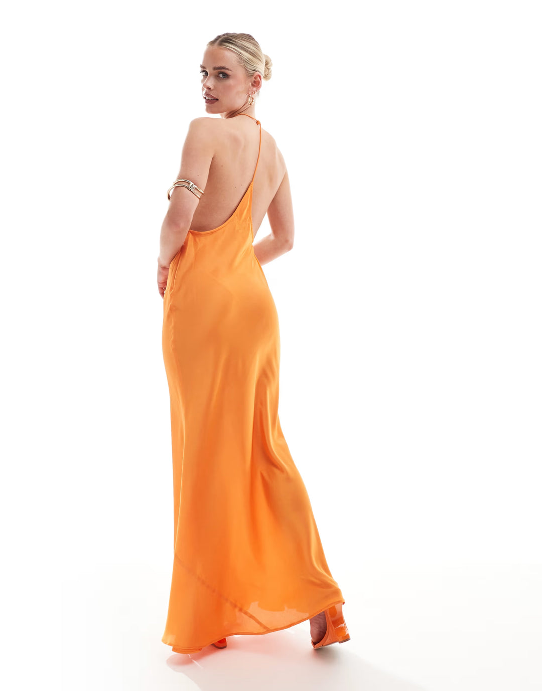 Rochie maxi ASOS, portocaliu