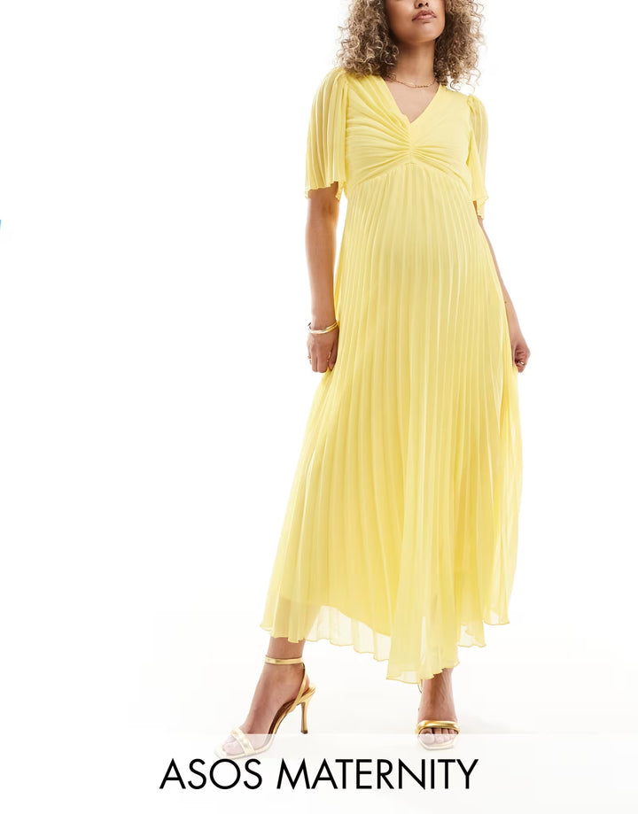 Rochie midi ASOS, galben