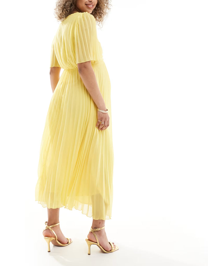 Rochie midi ASOS, galben