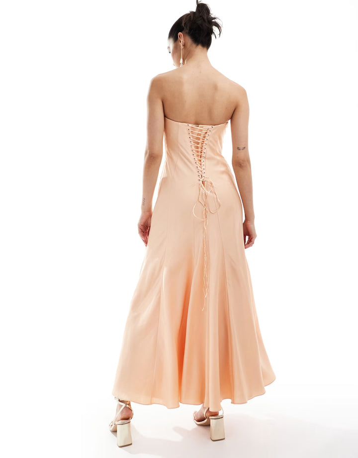 Rochie midi ASOS, portocaliu
