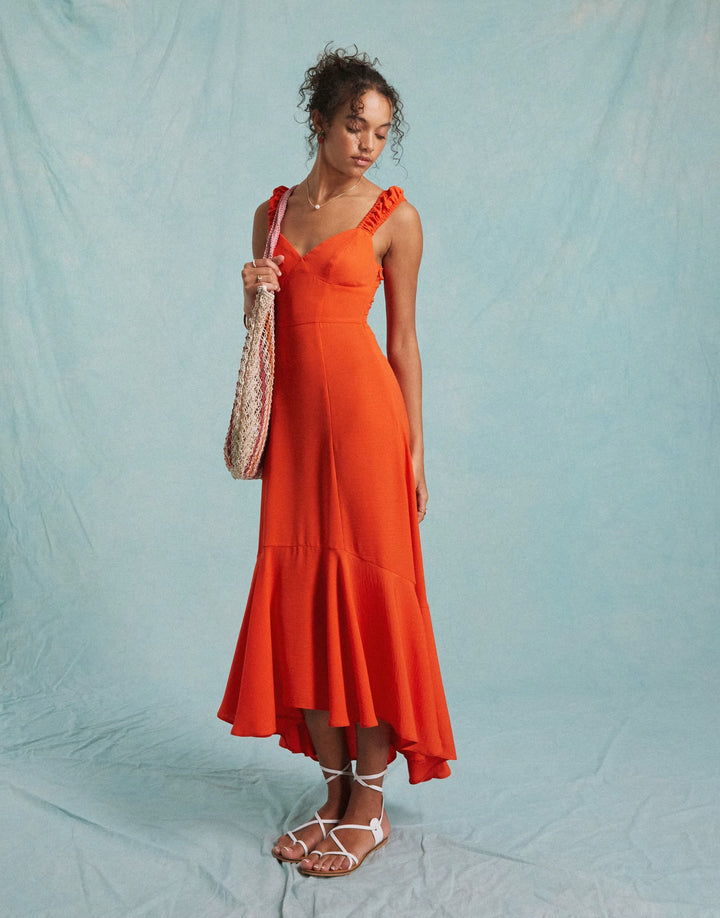 Rochie maxi MISS SELFRIDGE, portocaliu