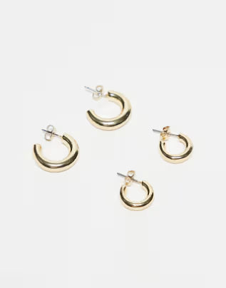 Set cercei PIECES, auriu