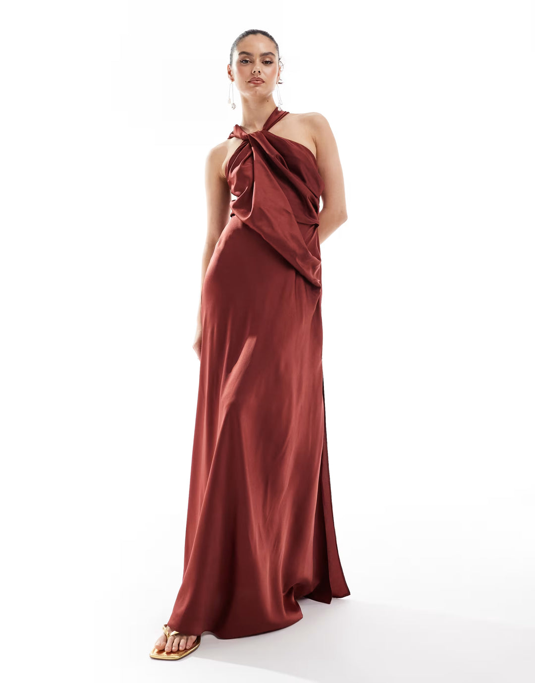 Rochie maxi ASOS, maro