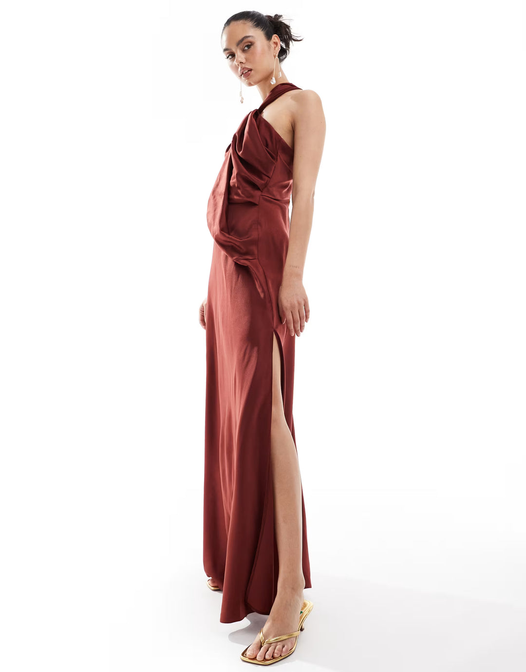 Rochie maxi ASOS, maro